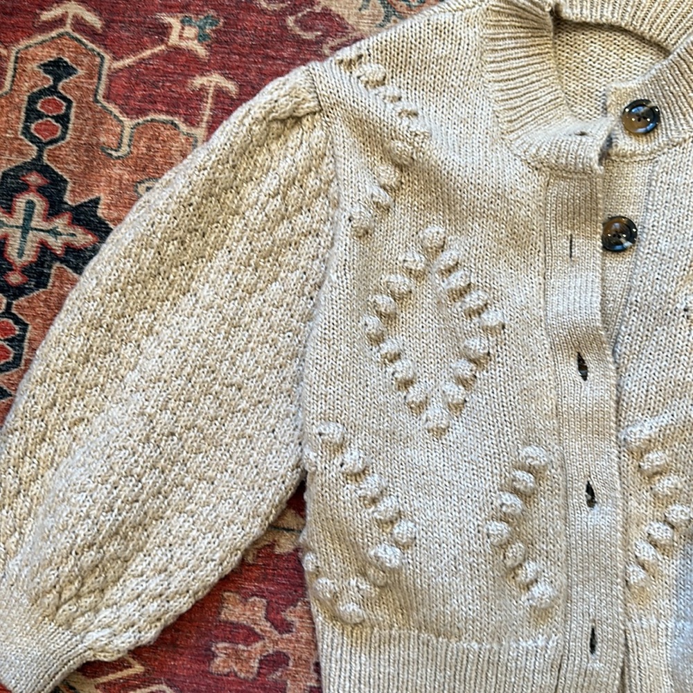 Elegant Cream Cardigan Sweater